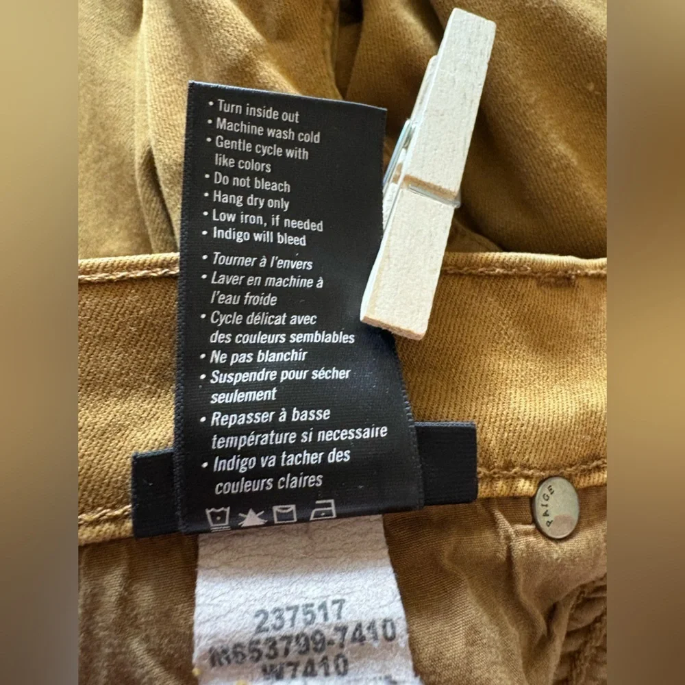 Paige Lennox Slim Transcend Women’s Jeans-Size: 31-Color: Gold-Preowned - Picture 11 of 12
